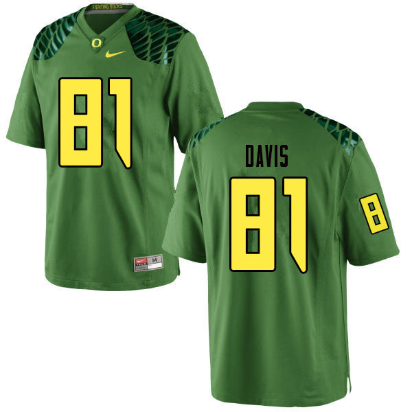 Men #81 Daewood Davis Oregn Ducks College Football Jerseys Sale-Apple Green